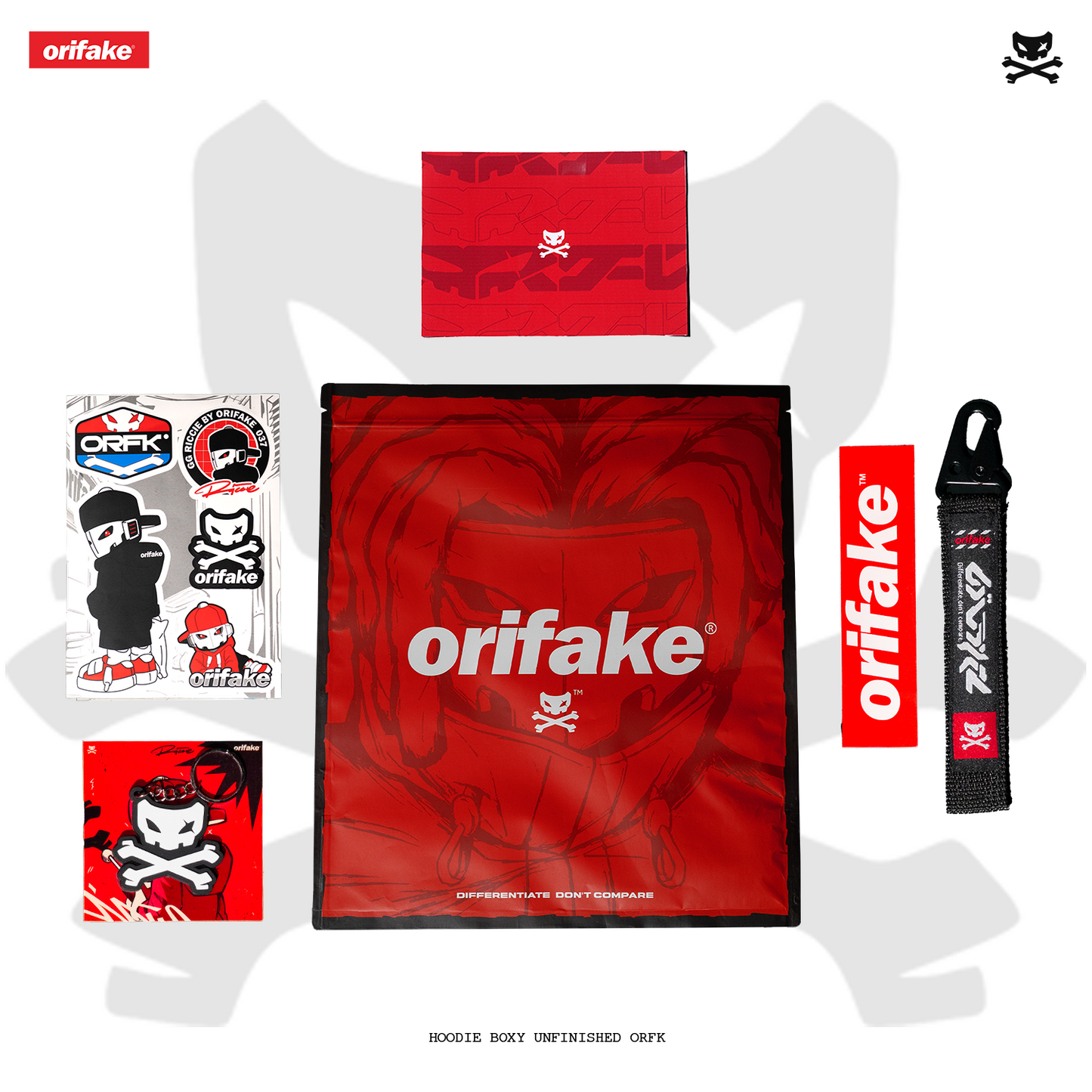 HOODIE BOXY UNFINISHED ORFK (WHITE)